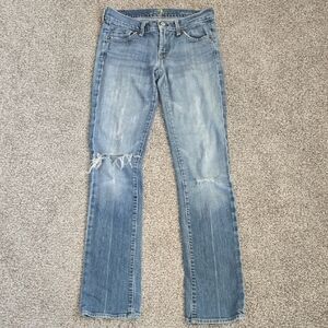 7FAM Women's Straight Leg Jeans